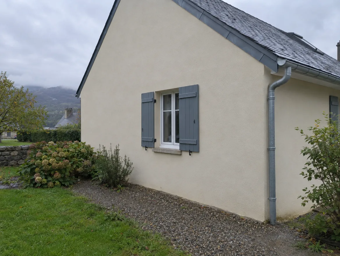 Pignon fissuré sous la pluie : après les travaux